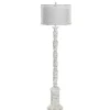 Kirkland's Home Floor Lamps-Washed Resin Encased Shade Floor Lamp