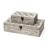 Kirkland's Home Baskets & Boxes-Washed Wood Boxes, Set Of 2