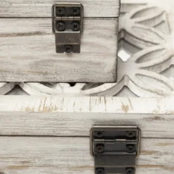 Kirkland's Home Baskets & Boxes-Washed Wood Boxes, Set Of 2