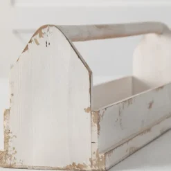 Kirkland's Home Decorative Trays-Washed Wooden Tray With Handle