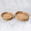 Kirkland's Home Decorative Trays-Water Hyacinth 2-Pc. Decorative Tray Set