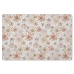 Kirkland's Home Kitchen & Floor Mats-Watercolor Flowers Kitchen Mat