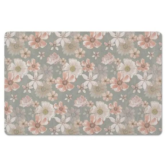 Kirkland's Home Kitchen & Floor Mats-Watercolor Flowers Kitchen Mat