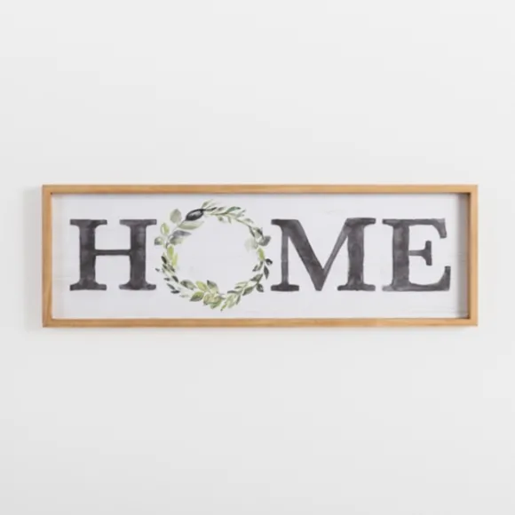 Kirkland's Home Wall Quotes & Signs-Watercolor Home Wreath Wall Plaque
