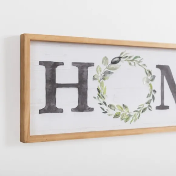 Kirkland's Home Wall Quotes & Signs-Watercolor Home Wreath Wall Plaque