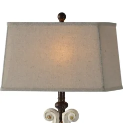 Kirkland's Home Table Lamps-Weathered Cream Harp Table Lamps, Set Of 2