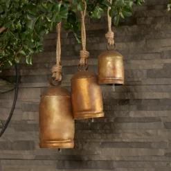 Kirkland's Home Decorative Accents-Weathered Decorative Bells, Set Of 3