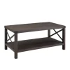 Kirkland's Home Coffee Tables-Wenge Brown X-Frame Coffee Table
