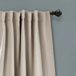 Kirkland's Home Curtains & Drapes-Wheat Back Tab Blackout Curtain Panel Set, 95 In.