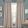 Kirkland's Home Curtains & Drapes-Wheat Knotted Curtain Panel Set, 84 In.