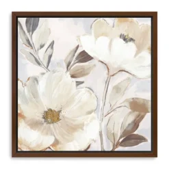 Kirkland's Home Framed Art-Whisper White Florals Framed Canvas Art Print
