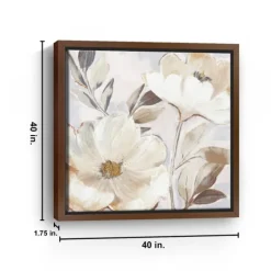 Kirkland's Home Framed Art-Whisper White Florals Framed Canvas Art Print