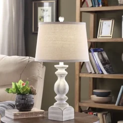 Kirkland's Home Table Lamps-White Balastra Table Lamp With Square Base