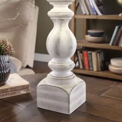 Kirkland's Home Table Lamps-White Balastra Table Lamp With Square Base