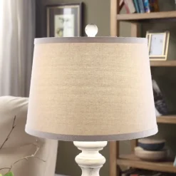 Kirkland's Home Table Lamps-White Balastra Table Lamp With Square Base