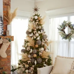 Kirkland's Home Wreaths-White Berry Pinecone Spiral Wreath