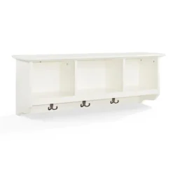 Kirkland's Home Wall Storage-White Brenna Storage Shelf With Hooks
