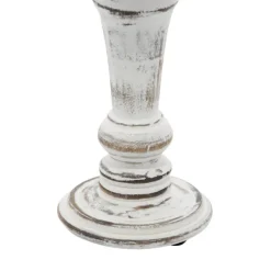 Kirkland's Home Candle Holders-White Brushstroke 3-Pc. Pillar Candle Holder Set