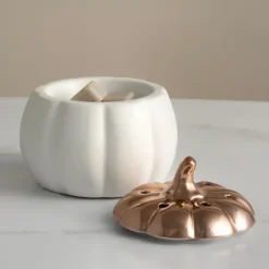 Kirkland's Home Home Fragrance-White Ceramic Pumpkin Wax Warmer