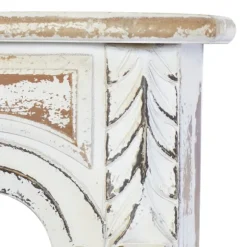 Kirkland's Home Shelves-White Distressed Carved Wood Acanthus Wall Shelf