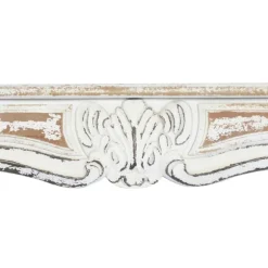 Kirkland's Home Shelves-White Distressed Carved Wood Acanthus Wall Shelf