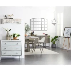 Kirkland's Home Shelves-White Distressed Carved Wood Acanthus Wall Shelf