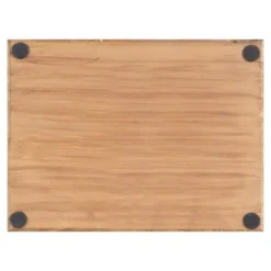 Kirkland's Home Decorative Trays-White Enameled Rectangle Mango Wood Tray