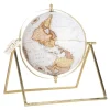 Kirkland's Home Statues & Figurines-White Globe With Gold Linear Base