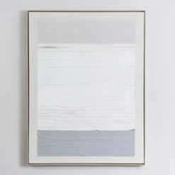 Kirkland's Home Framed Art-White Gray Abstract Framed Wall Art