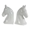 Kirkland's Home Decorative Accents-White Horsehead 2-Pc. Bookends