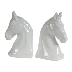 Kirkland's Home Decorative Accents-White Horsehead 2-Pc. Bookends