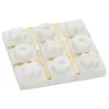 Kirkland's Home Decorative Accents-White Marble And Gold Tic Tac Toe Board