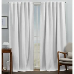 Kirkland's Home Curtains & Drapes-White Marl Blackout 2-Pc. Curtain Panels, 96 In.