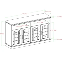Kirkland's Home Tv Stands & Media Consoles-White Oak Glass Door Tv Stand, 58 In.