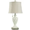 Kirkland's Home Table Lamps-White Resin Swirl Table Lamp
