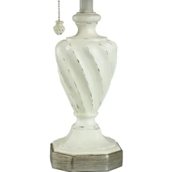 Kirkland's Home Table Lamps-White Resin Swirl Table Lamp