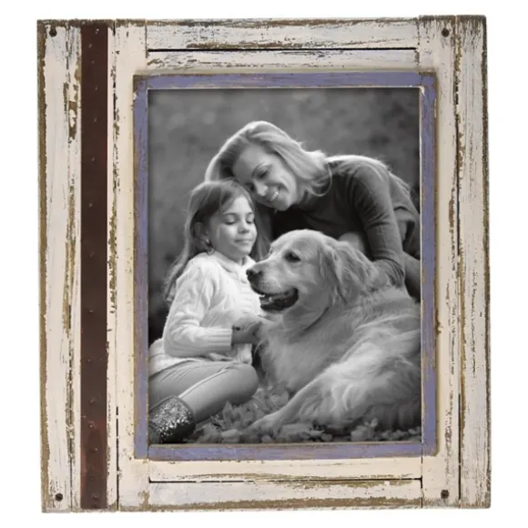 Kirkland's Home Picture Frames-White Rustic Wooden Photo Frame, 8X10