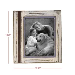 Kirkland's Home Picture Frames-White Rustic Wooden Photo Frame, 8X10