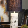 Kirkland's Home Table Lamps-White School Of Fish Open Work Table Lamp
