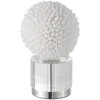 Kirkland's Home Statues & Figurines-White Sea Shell Sphere Crystal Base Statue