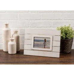 Kirkland's Home Picture Frames-White Shiplap Picture Frame, 4X6