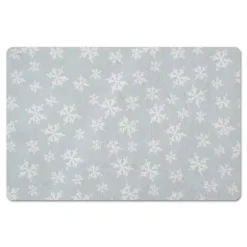 Kirkland's Home Kitchen & Floor Mats-White Snowflake Christmas Kitchen Mat