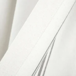 Kirkland's Home Curtains & Drapes-White Stripe Cafe Curtain Panel Set, 24 In.