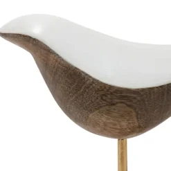 Kirkland's Home Statues & Figurines-White Swoop Mango Wood Bird Sculpture