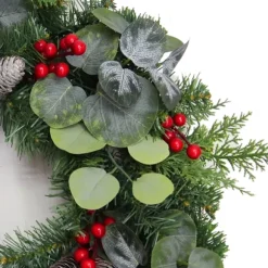 Kirkland's Home Wreaths-White Tip Pinecone And Eucalyptus Wreath