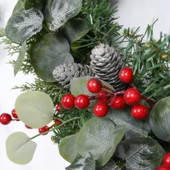Kirkland's Home Wreaths-White Tip Pinecone And Eucalyptus Wreath