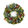 Kirkland's Home Wreaths-White Tip Pinecone And Eucalyptus Pre-Lit Wreath