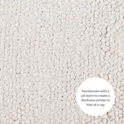 Kirkland's Home Benches & Ottomans-White Upholstered Seat And Blue Wood Bench