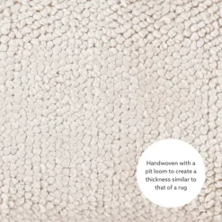 Kirkland's Home Benches & Ottomans-White Upholstered Seat And Tan Wood Bench