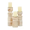 Kirkland's Home Candle Holders-White Washed Wood Column Candle Holders, Set Of 3